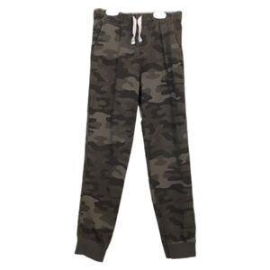 3/$20 Carters Camo Jogger Sweatpants Boys 12 Drawstring Green French Terry Pants